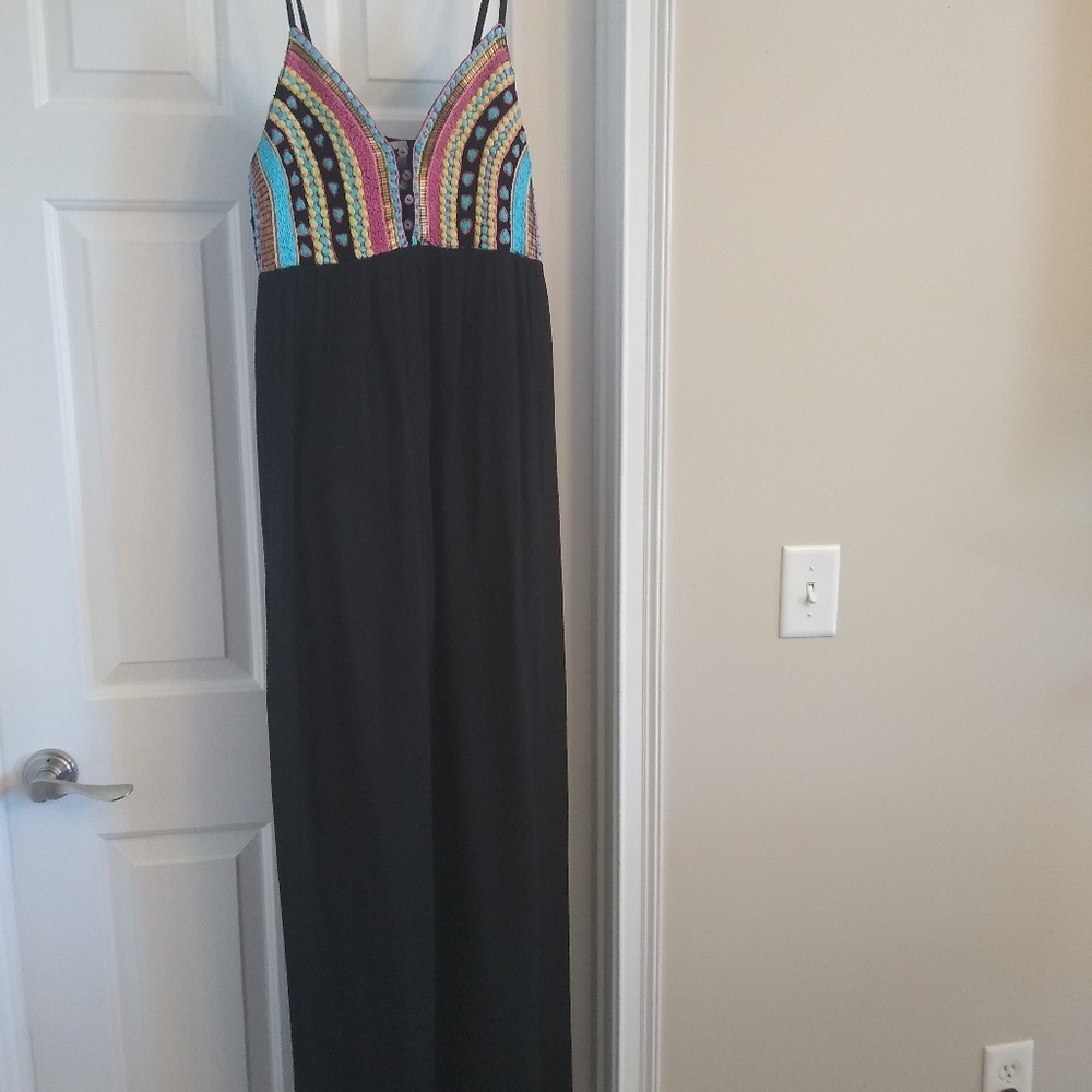Chloe and Oliver Maxi Wish you were here Dress Size Medium Boho Style